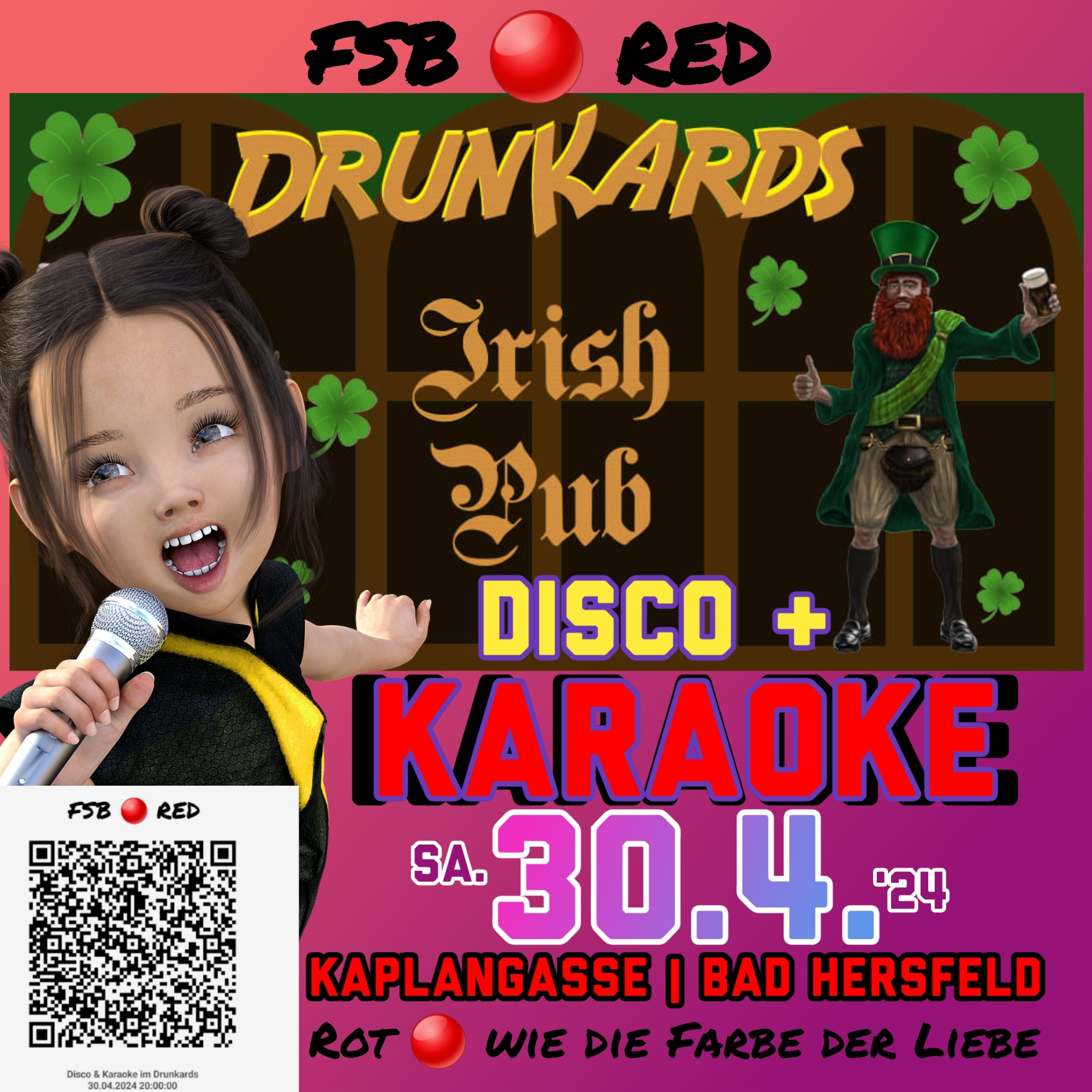 FSB 🔴 RED präsentiert: DeeJayBakerman im Drunkards - Disco & Karaoke - Bereit für die ultimative Party im Drunkards Bad Hersfeld